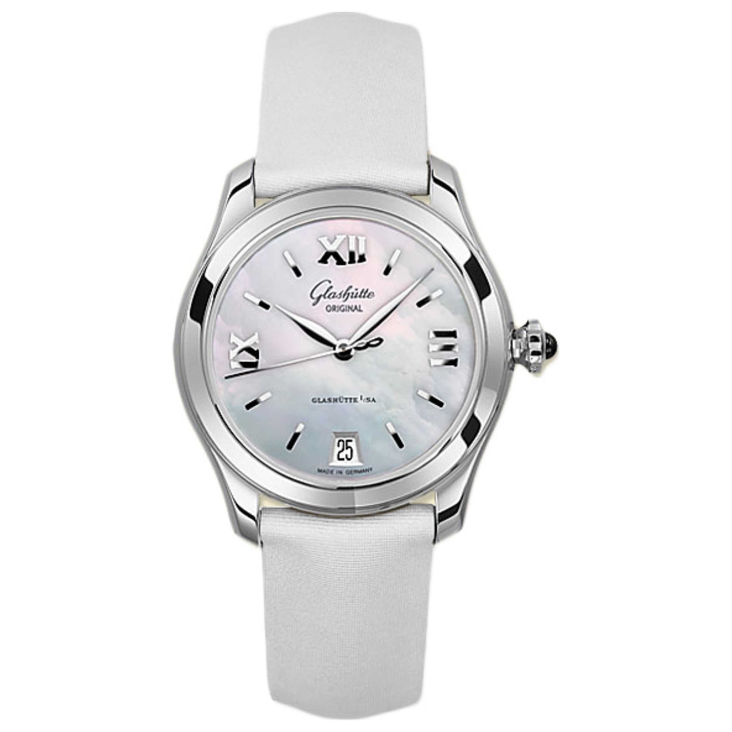 Front view of Glashutte Original Lady Serenade Women's Automatic Watch 1-39-22-08-02-44