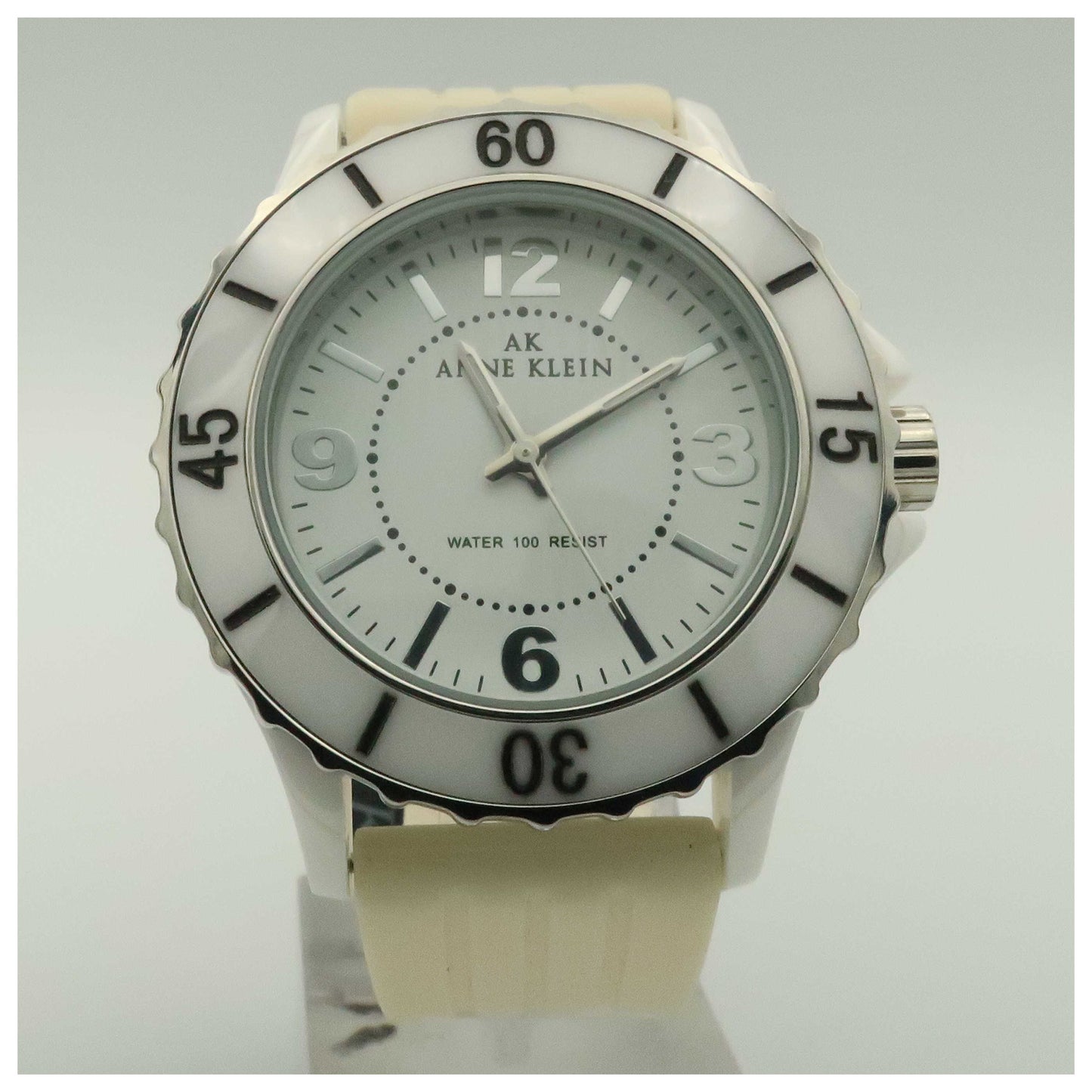 Front view of Anne Klein Strap Women's Japanese Quartz (Battery-Powered) Watch 10-9419WTWT-PO