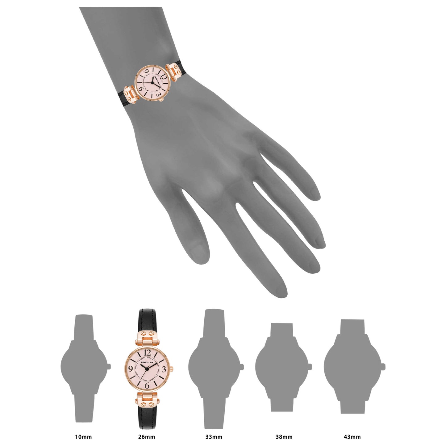 Anne Klein Classic Women's Quartz Watch 10-9442PKBK - Image #6