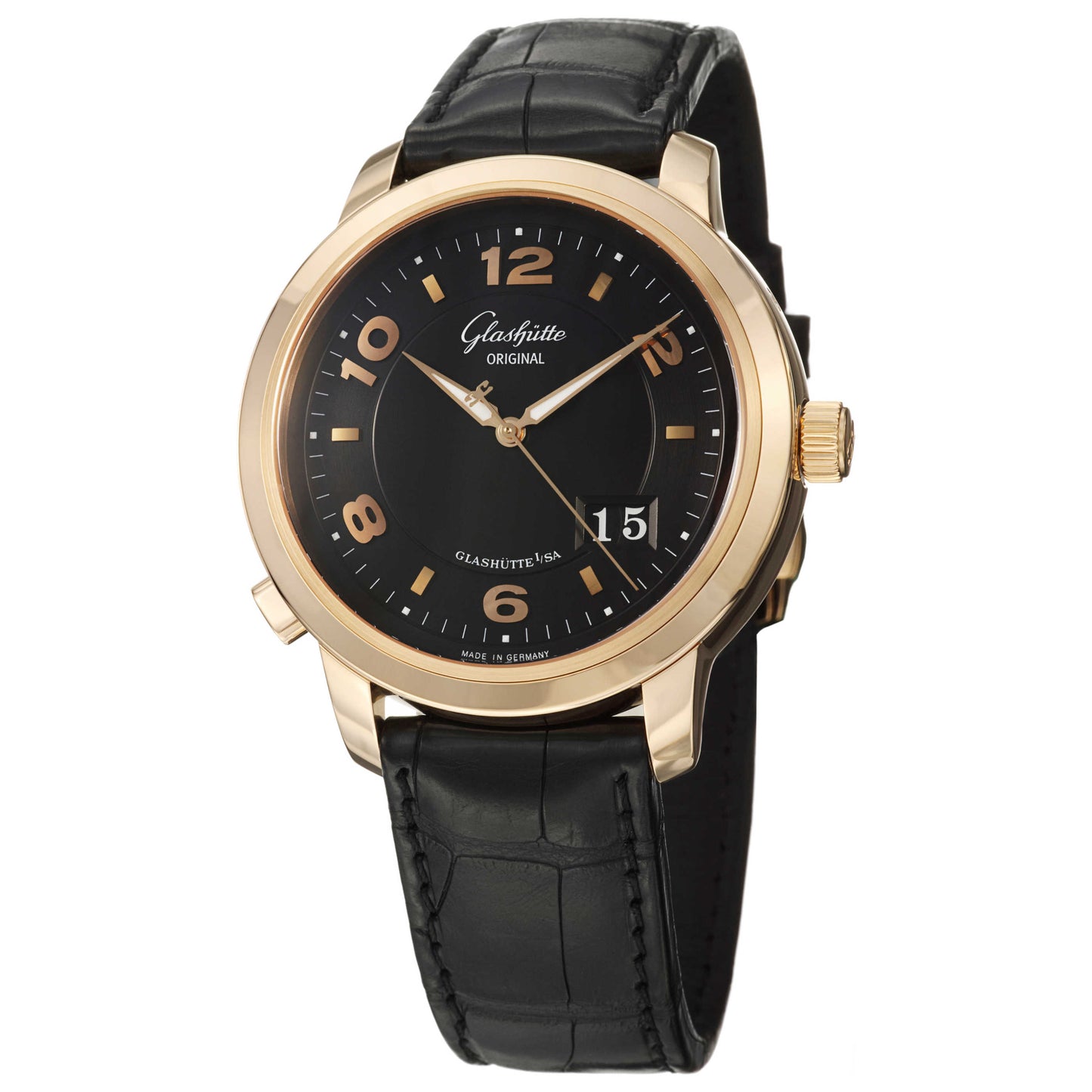 Front view of Glashutte Pano Men's Automatic Watch 100-03-22-11-05