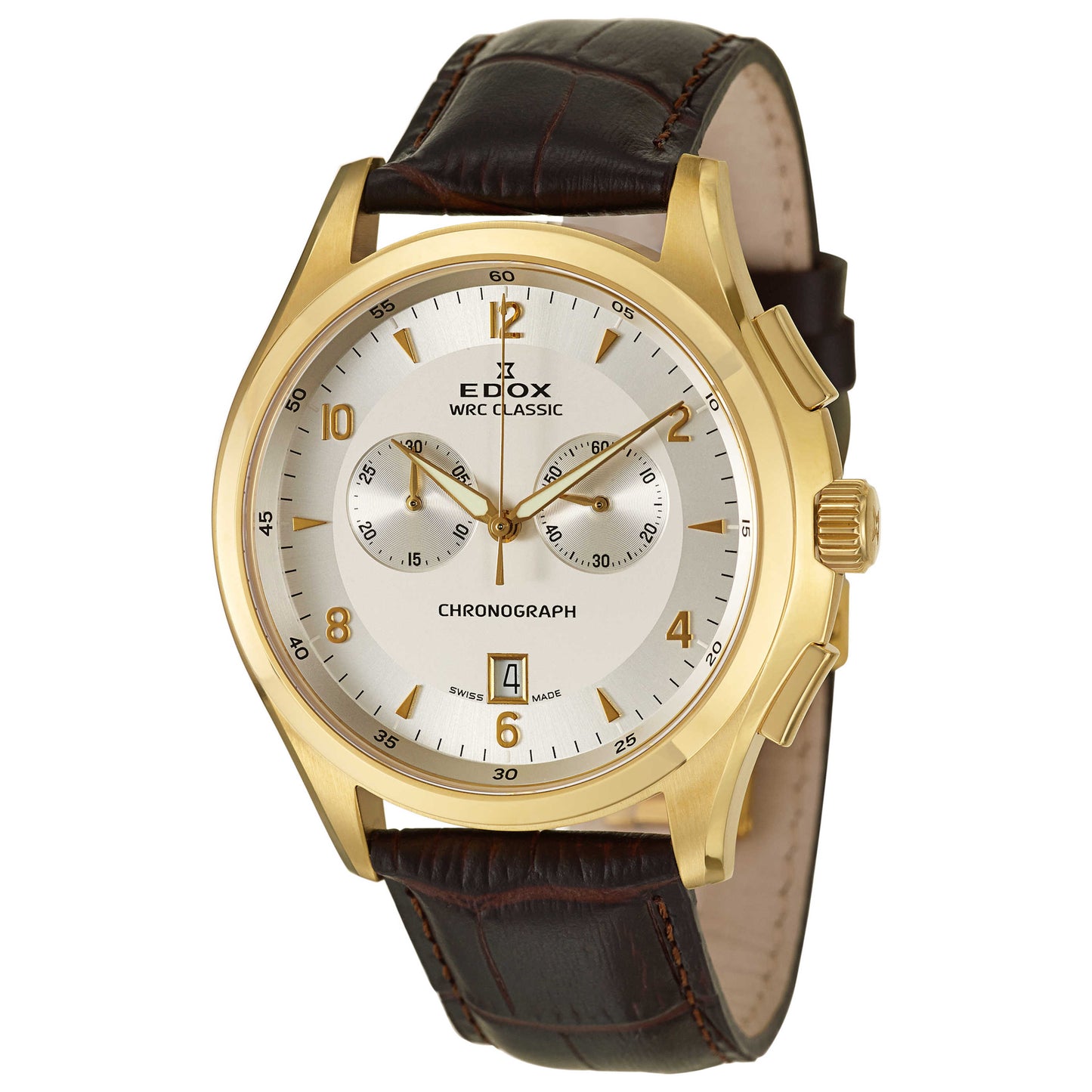 Front view of Edox WRC Men's Swiss Quartz (Battery-Powered) Watch 10101-37J-AID