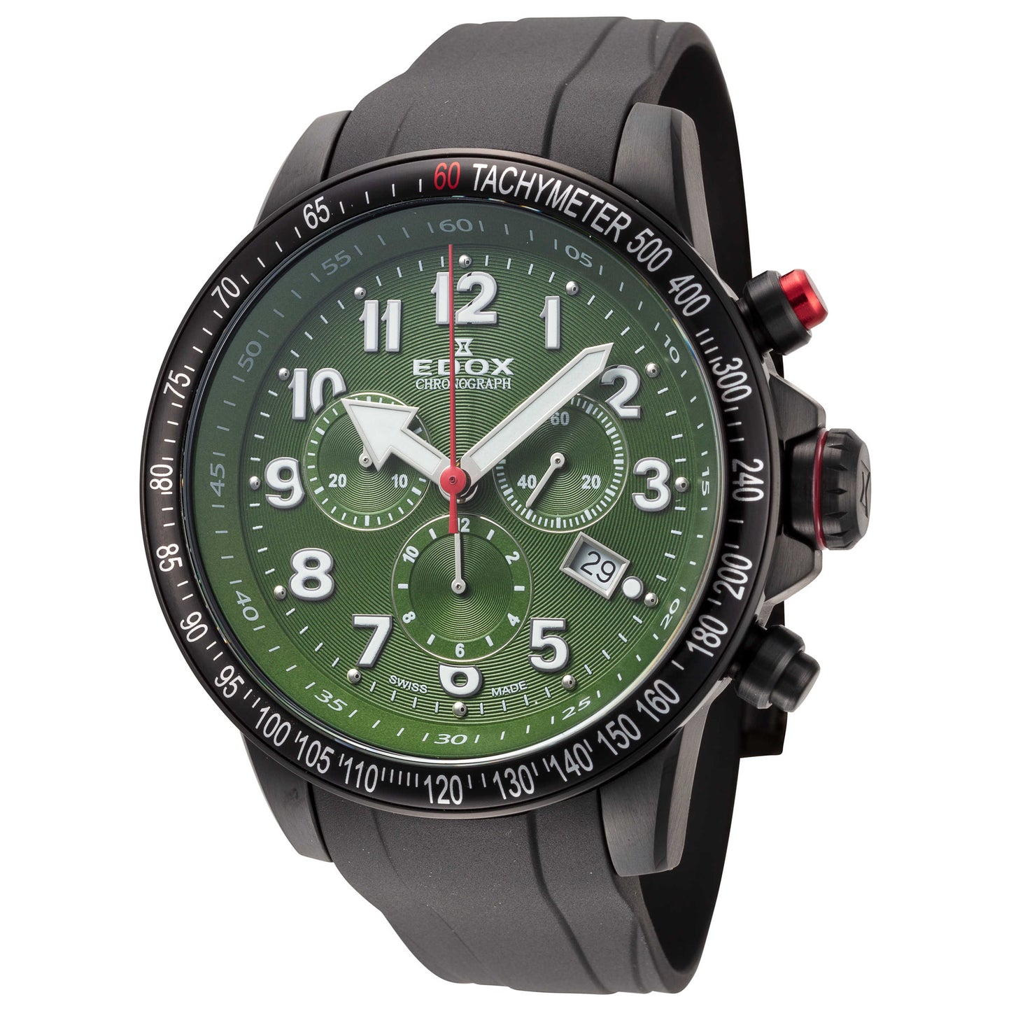 Front view of Edox Chronorally S Men's Quartz Watch 10229-37NRCA-VB