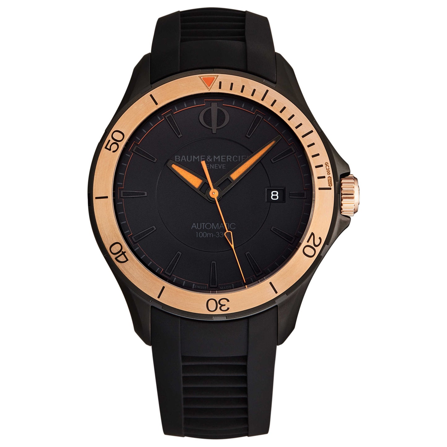 Front view of Baume and Mercier Clifton Men's Automatic Watch 10425