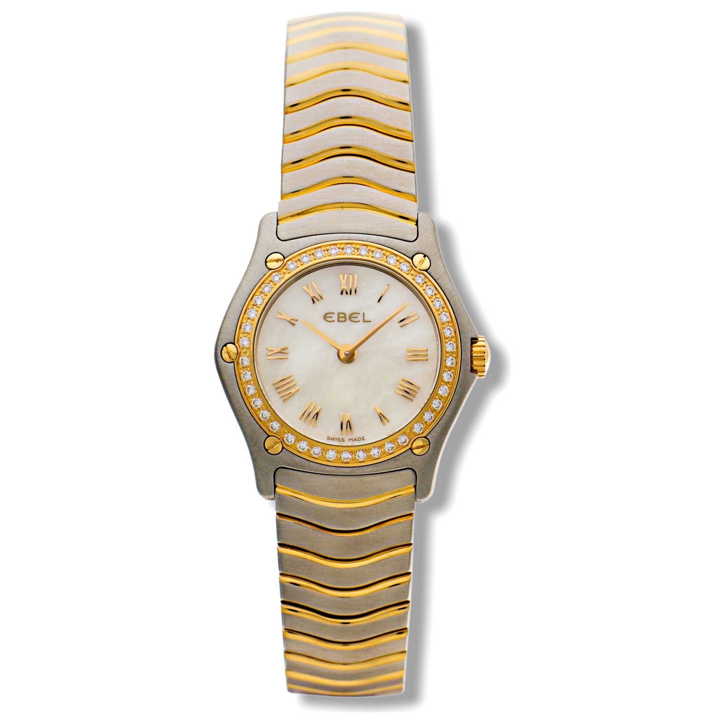 Front view of Ebel Classic Wave Women's Swiss Quartz (Battery-Powered) Watch 1157F14-9225