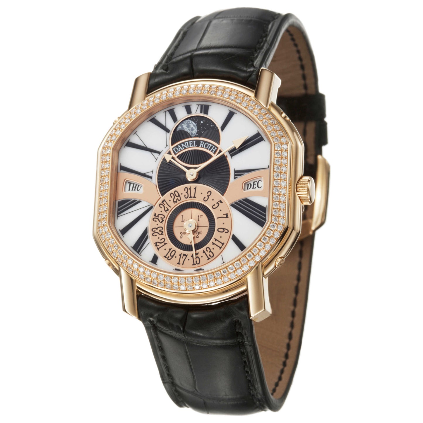 Front view of Daniel Roth Perpetual Calendar Men's Watch 118-X-40-153-CNBAS02