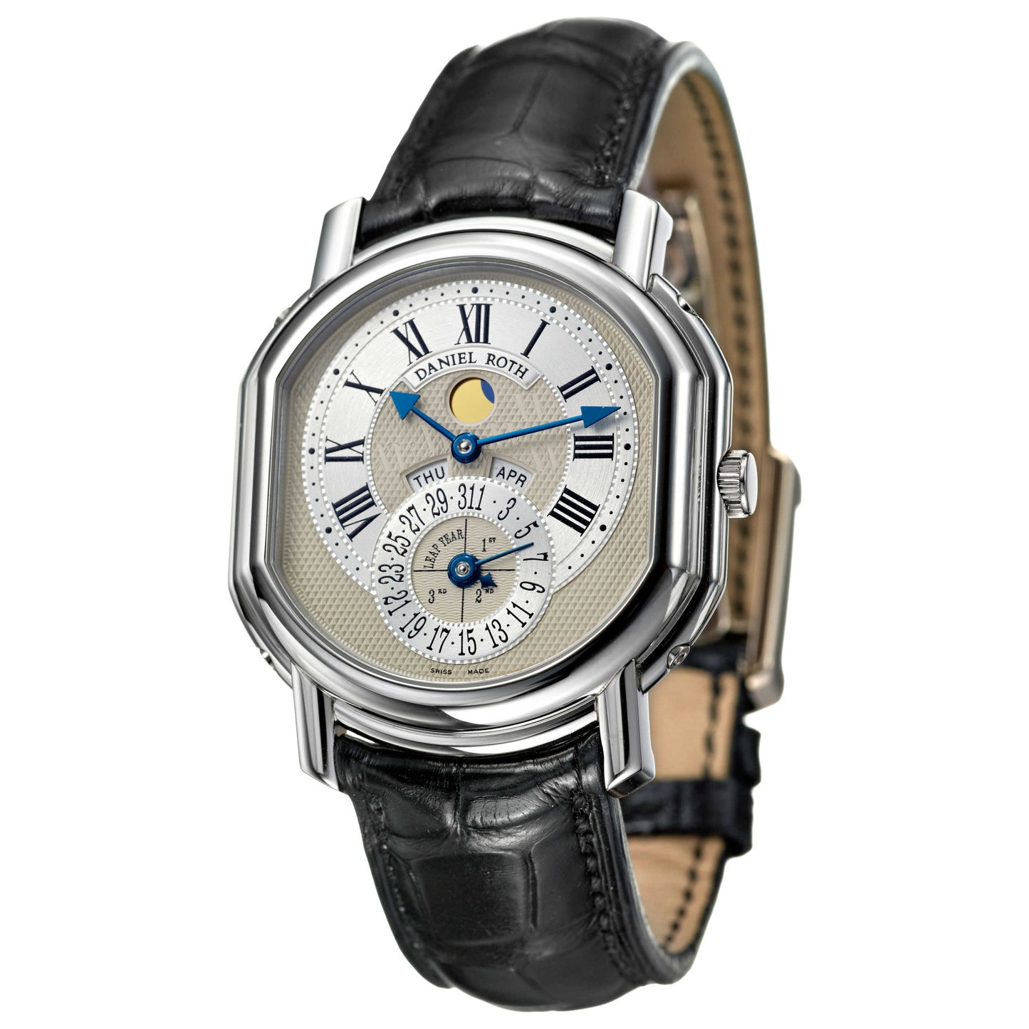 Front view of Daniel Roth Perpetual Calendar Men's Watch 118-X-70-166-CN-BD