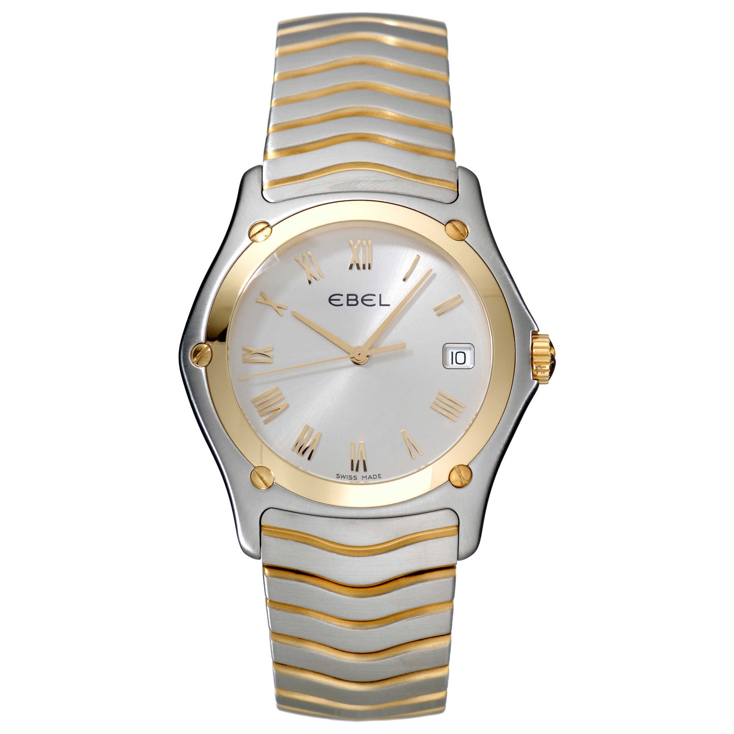 Front view of Ebel Classic Wave Men's Swiss Quartz (Battery-Powered) Watch 1187F41-7225