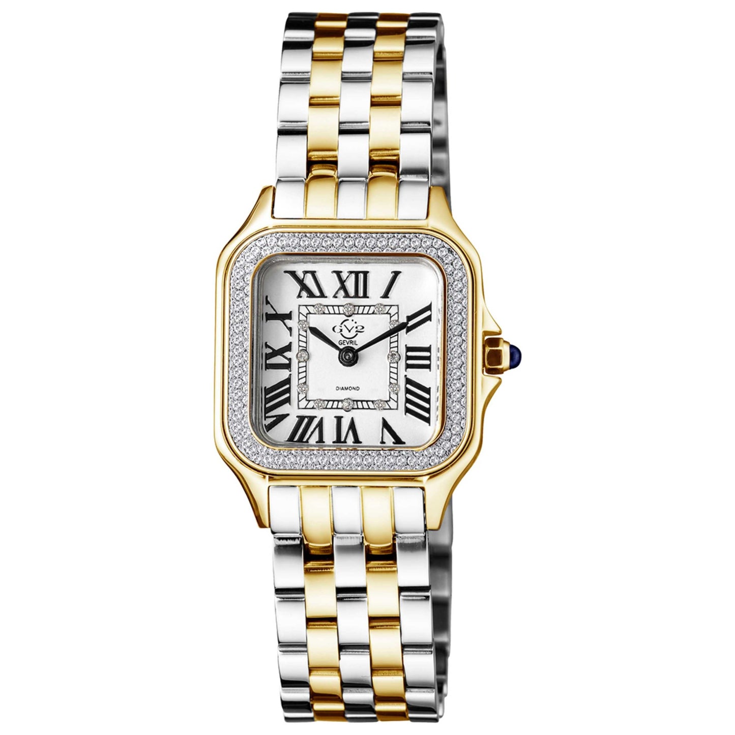Front view of GV2 by Gevril Milan Diamond Women's Quartz Watch 12113B