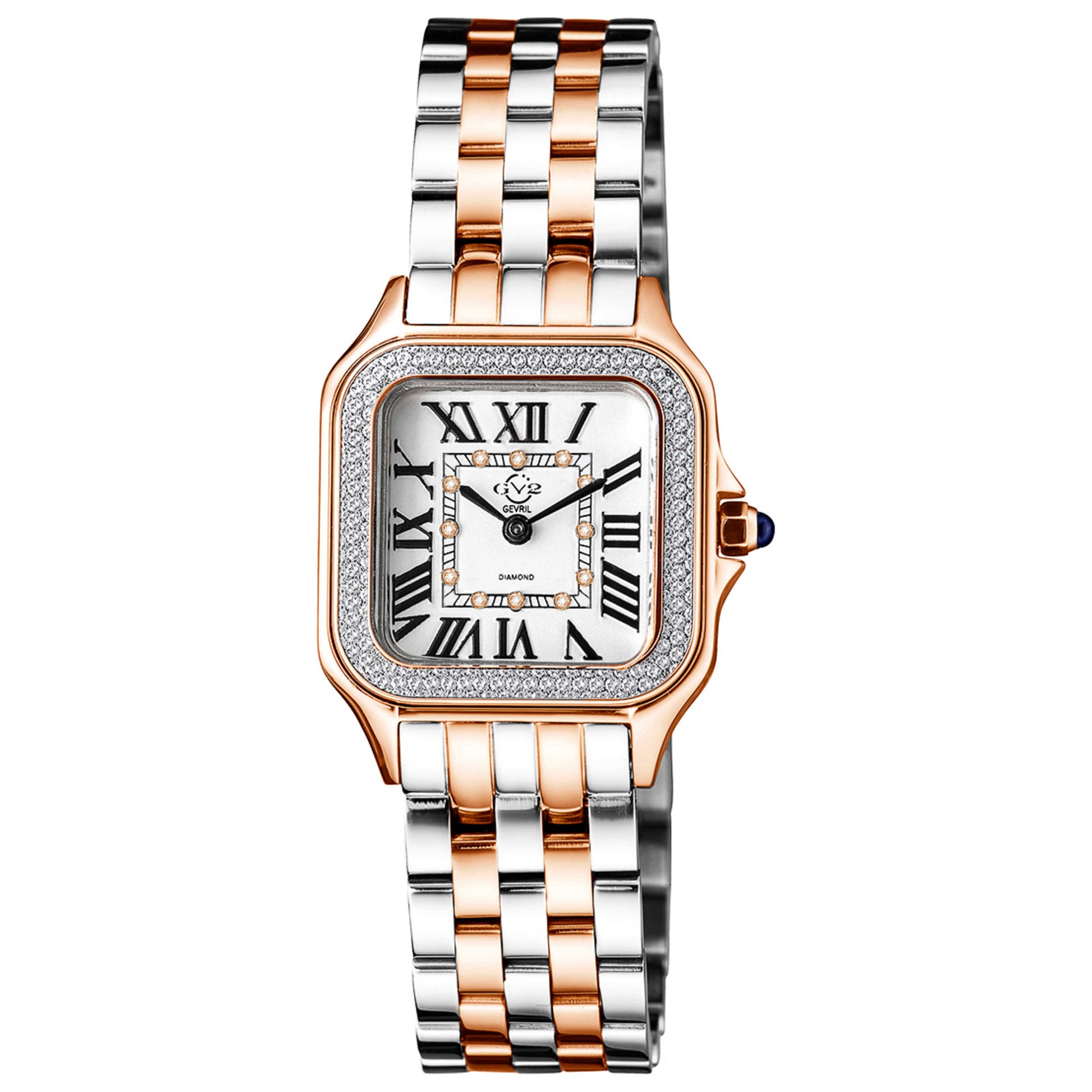 Front view of GV2 by Gevril Milan Diamond Women's Quartz Watch 12114B