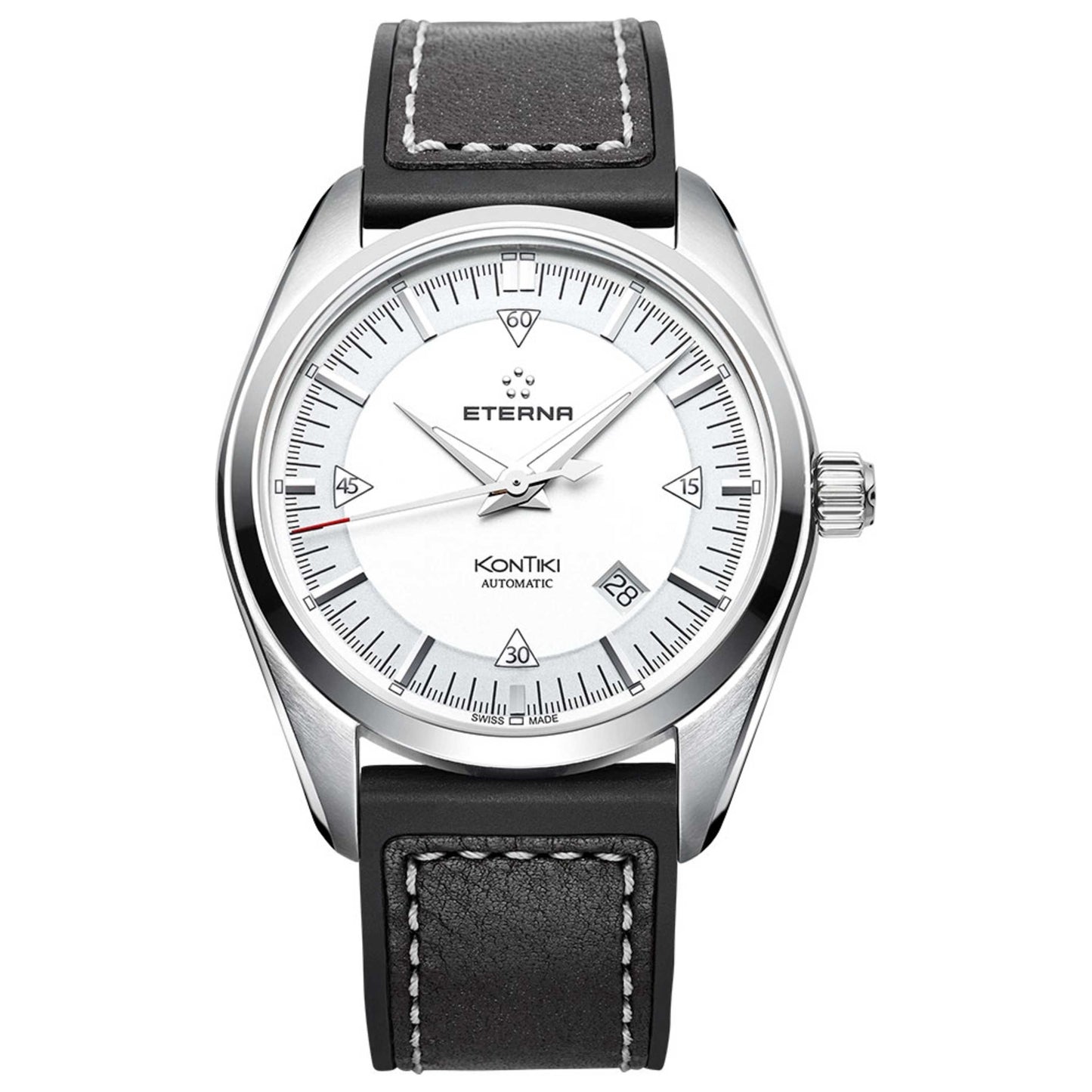 Front view of Eterna KonTiki Men's Automatic Watch 1222-41-11-1302
