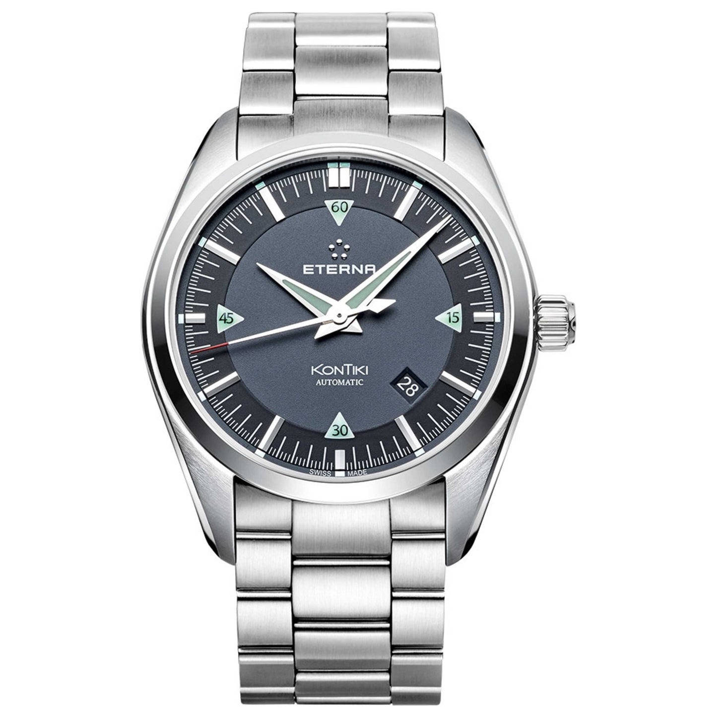 Front view of Eterna KonTiki Men's Automatic Watch 1222-41-41-0217