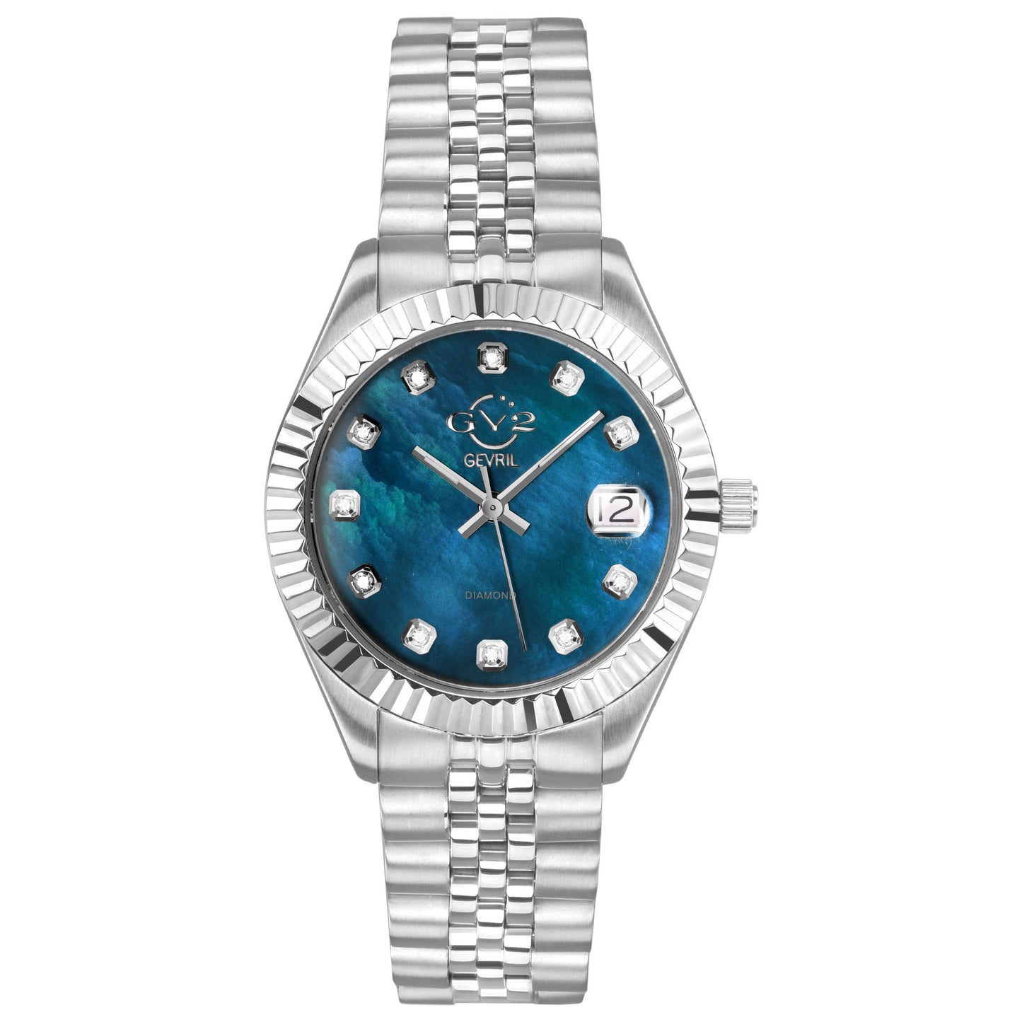 Front view of GV2 by Gevril Naples Diamond Women's Quartz Watch 12409