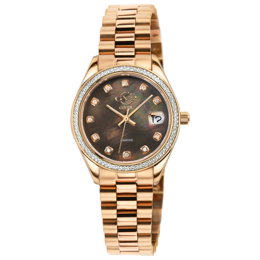 Front view of GV2 by Gevril Turin Diamond Women's Quartz Watch 12420B