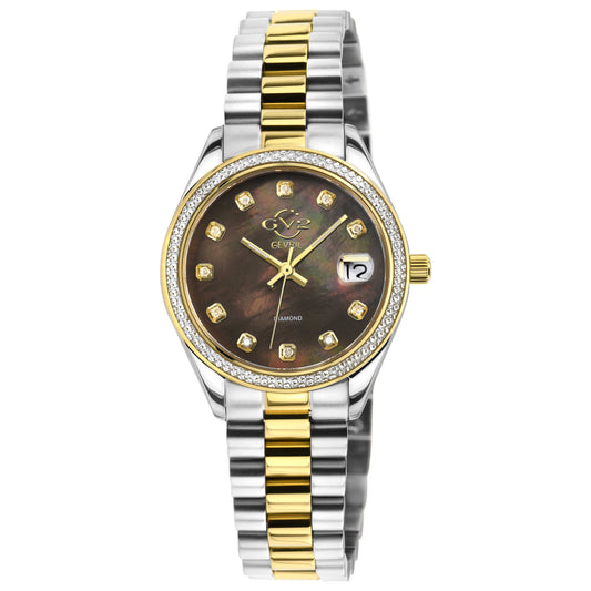 Front view of Gevril Turin Diamond Women's Quartz Watch 12421B