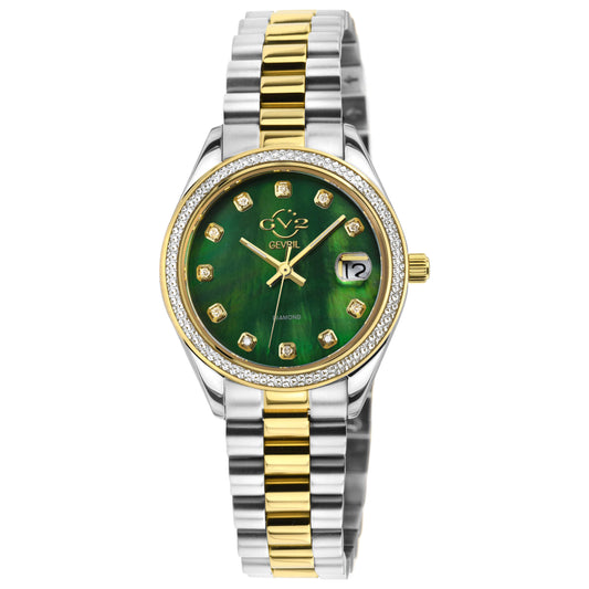 Front view of GV2 by Gevril Turin Diamond Women's Quartz Watch 12428B