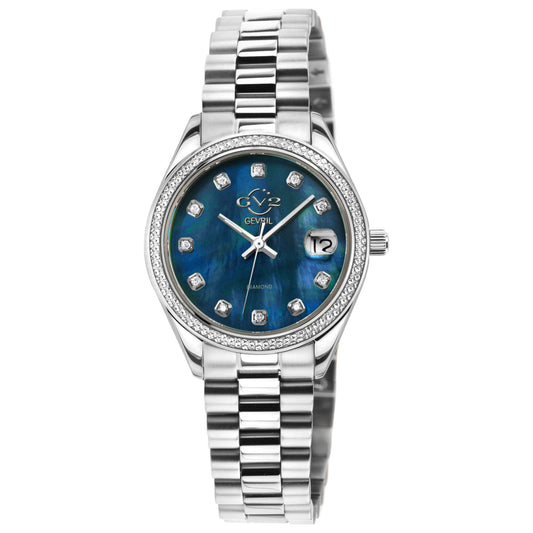 Front view of GV2 by Gevril Turin Diamond Women's Quartz Watch 12429B