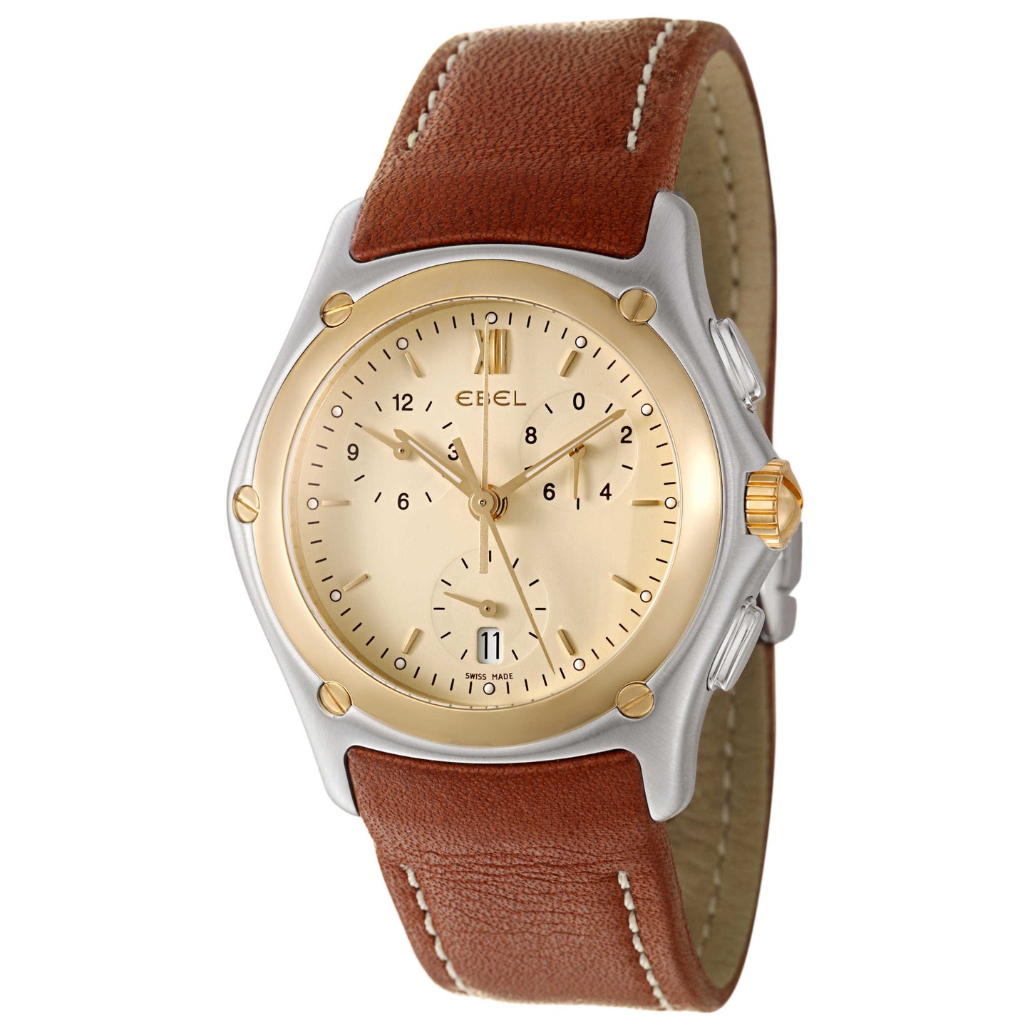 Front view of Ebel Classic Wave Men's Swiss Quartz (Battery-Powered) Watch 1251F41-13F35E63