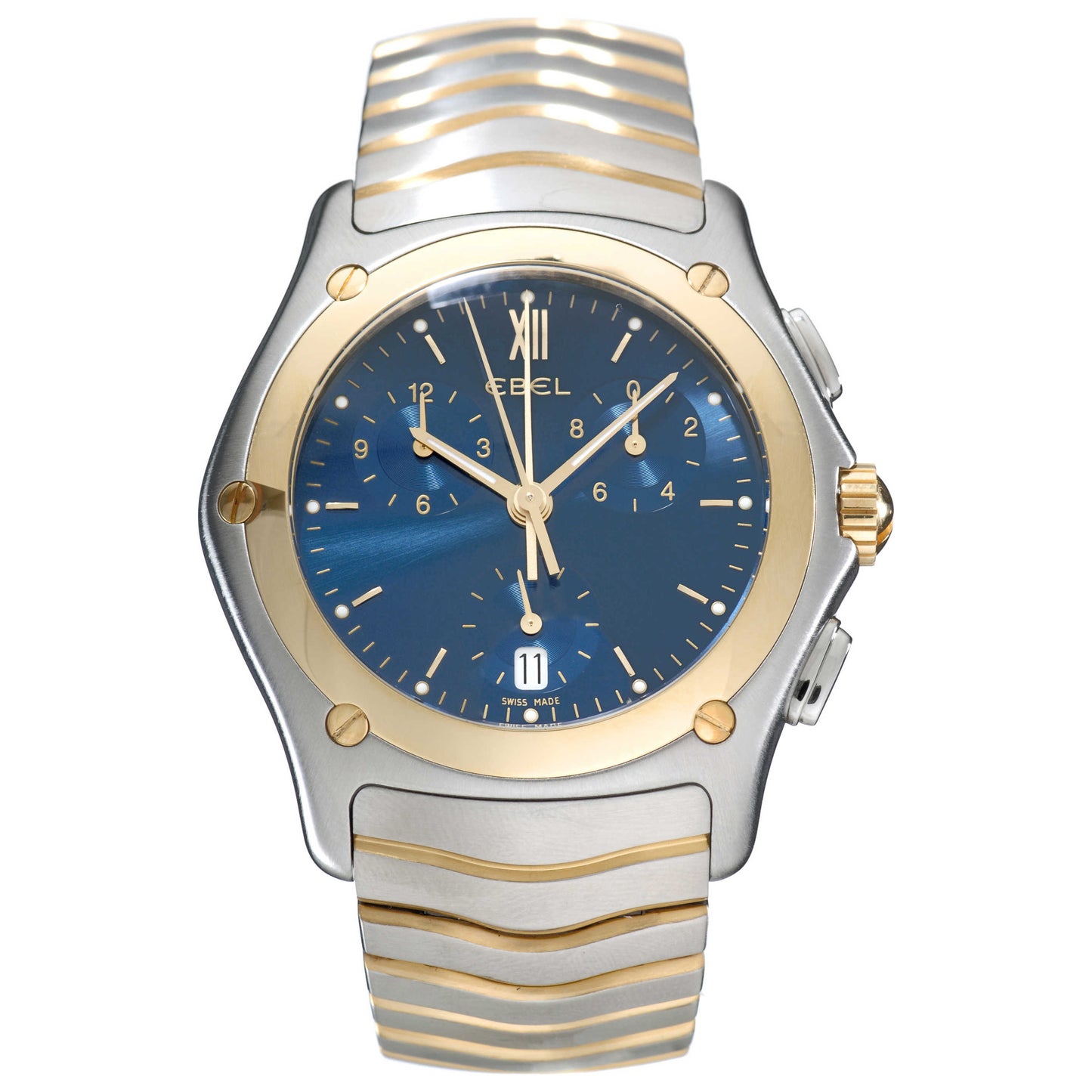 Front view of Ebel Classic Wave Men's Swiss Quartz (Battery-Powered) Watch 1251F41-4325