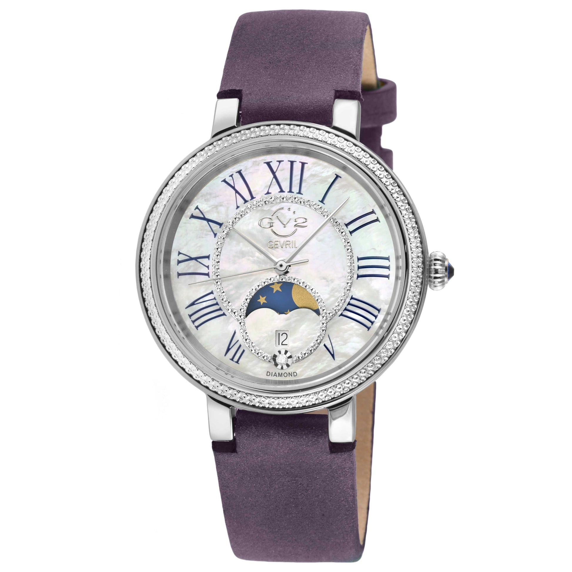Front view of GV2 by Gevril Genoa Diamond Women's Quartz Watch 12540