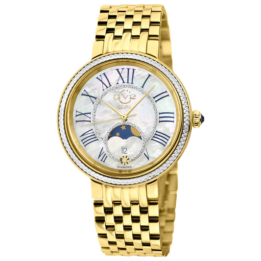 Front view of GV2 by Gevril Genoa Diamond Women's Quartz Watch 12542B
