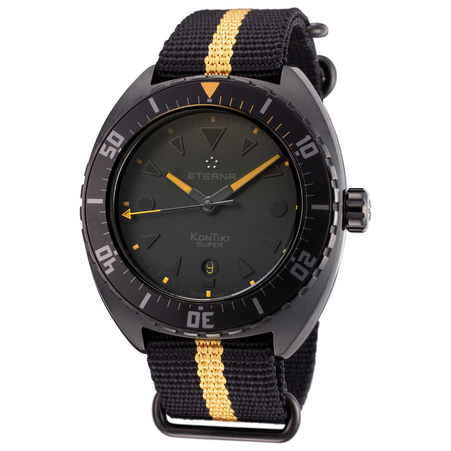 Front view of Eterna KonTiki Men's Automatic Watch 1273-43-41-1365