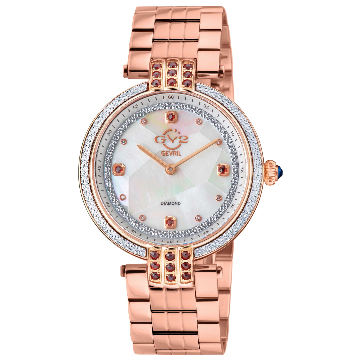 Front view of GV2 by Gevril Matera Diamond Women's Quartz Watch 12804B