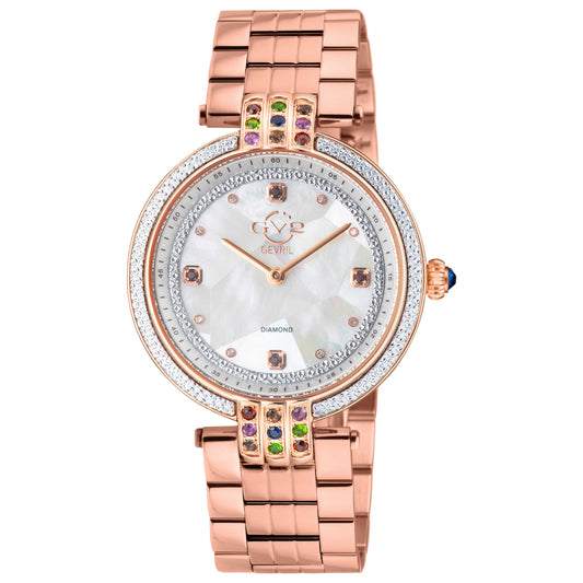 Front view of GV2 by Gevril Matera Diamond Women's Quartz Watch 12805B