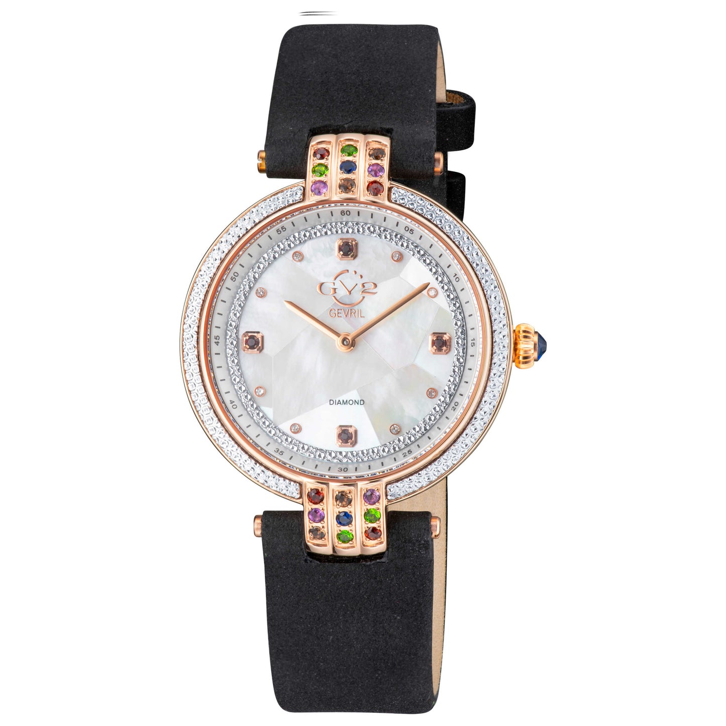 Front view of GV2 by Gevril Matera Diamond Women's Quartz Watch 12805