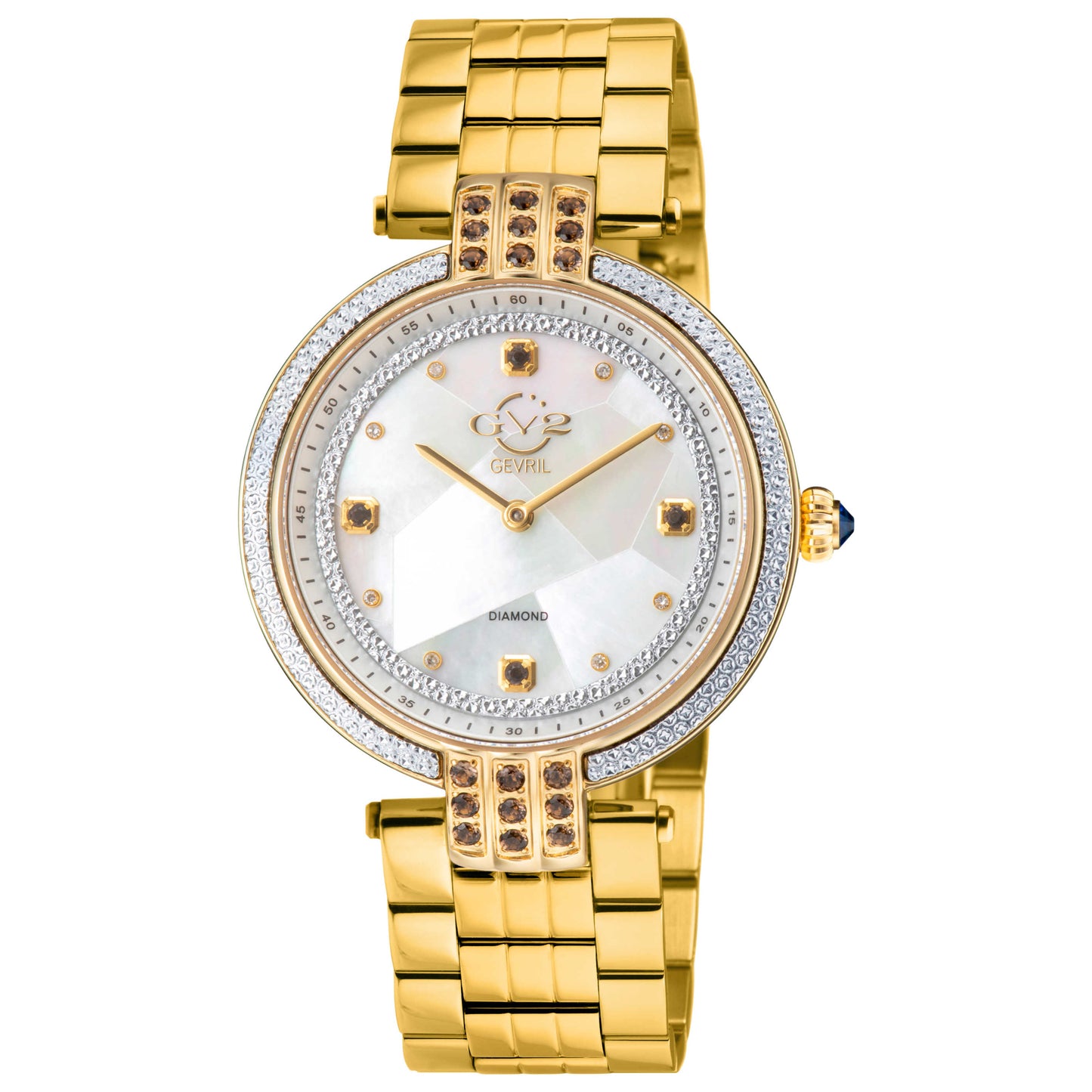 Front view of GV2 by Gevril Matera Diamond Women's Quartz Watch 12808B