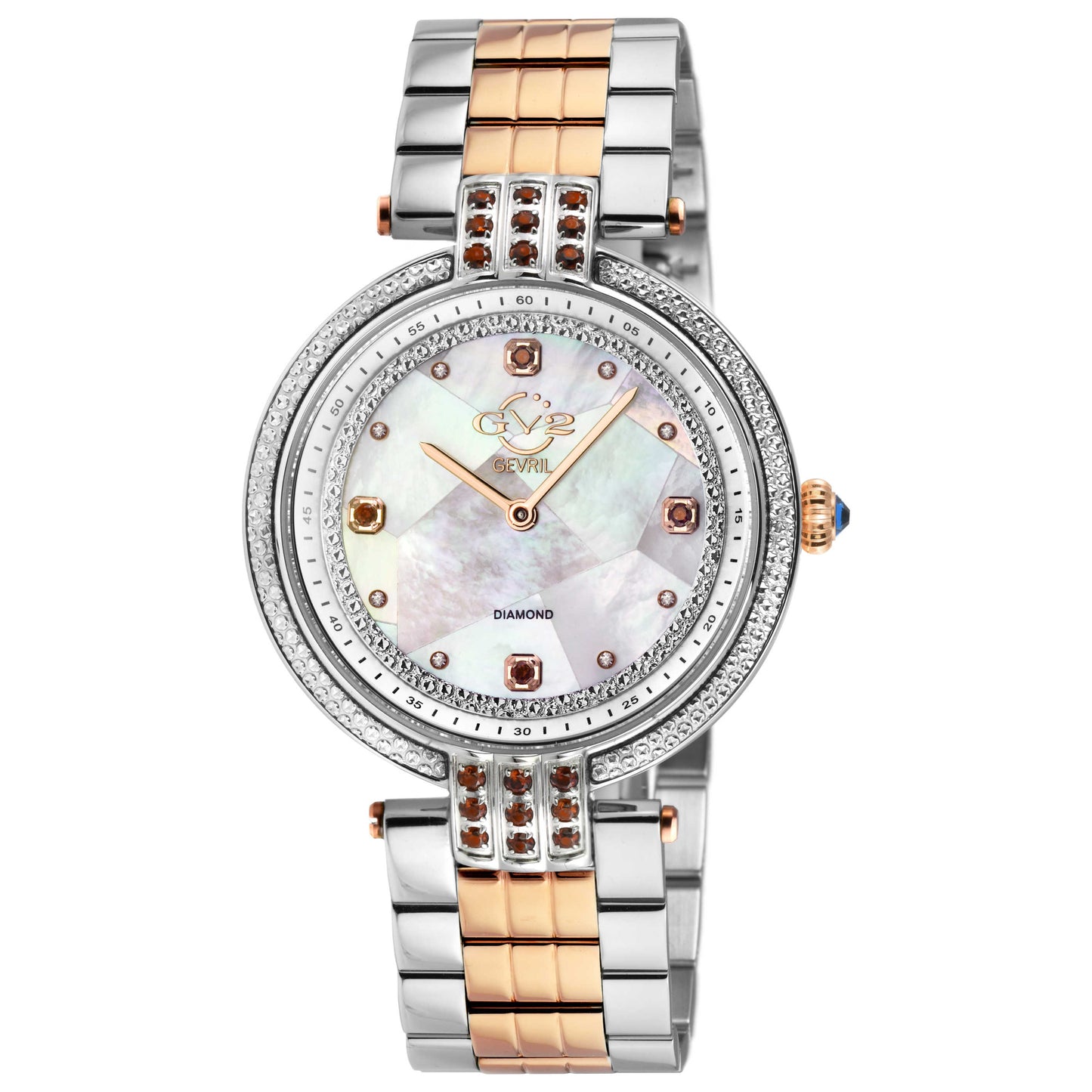 Front view of GV2 by Gevril Matera Diamond Women's Quartz Watch 12810B