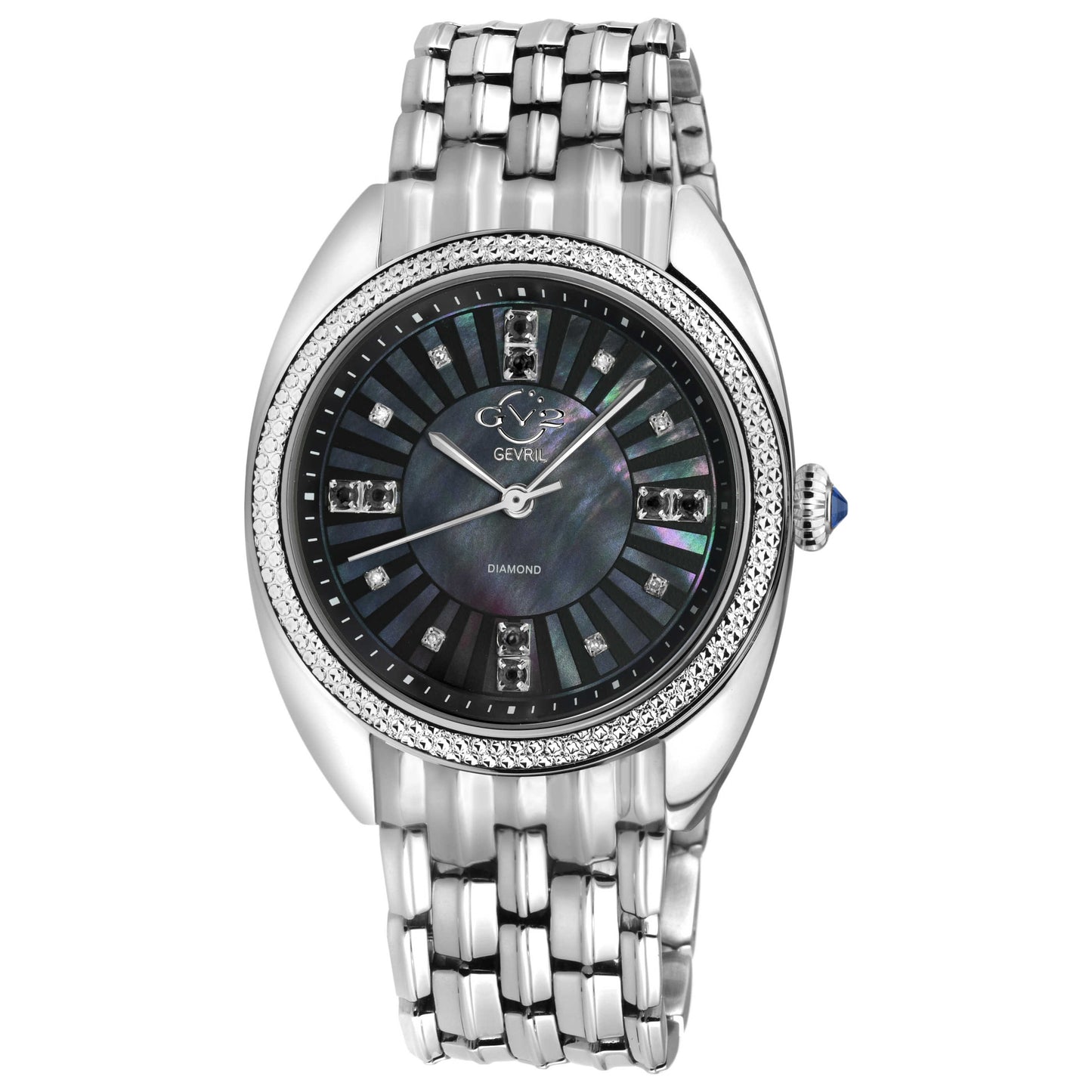Front view of GV2 by Gevril Palermo Diamond Women's Quartz Watch 13100B