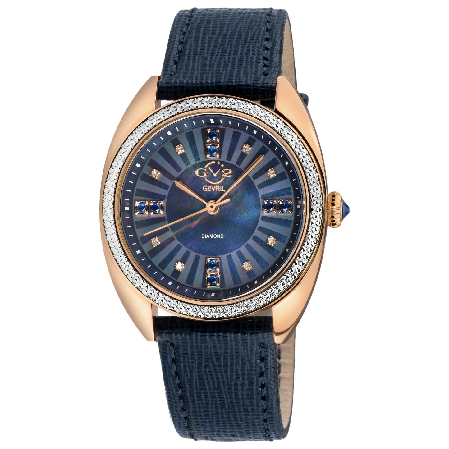Front view of GV2 by Gevril Palermo Diamond Women's Quartz Watch 13104