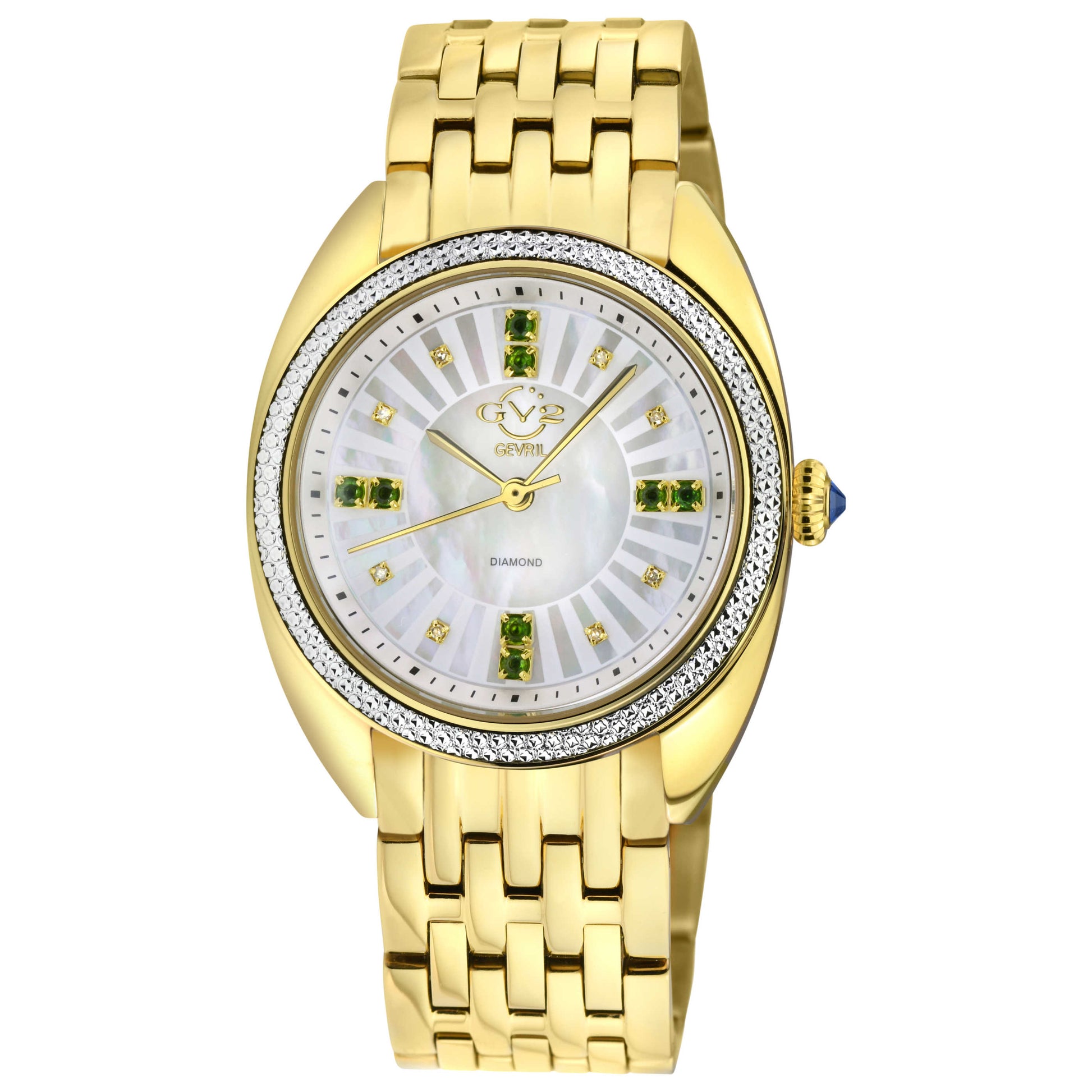 Front view of GV2 by Gevril Palermo Diamond Women's Quartz Watch 13105B