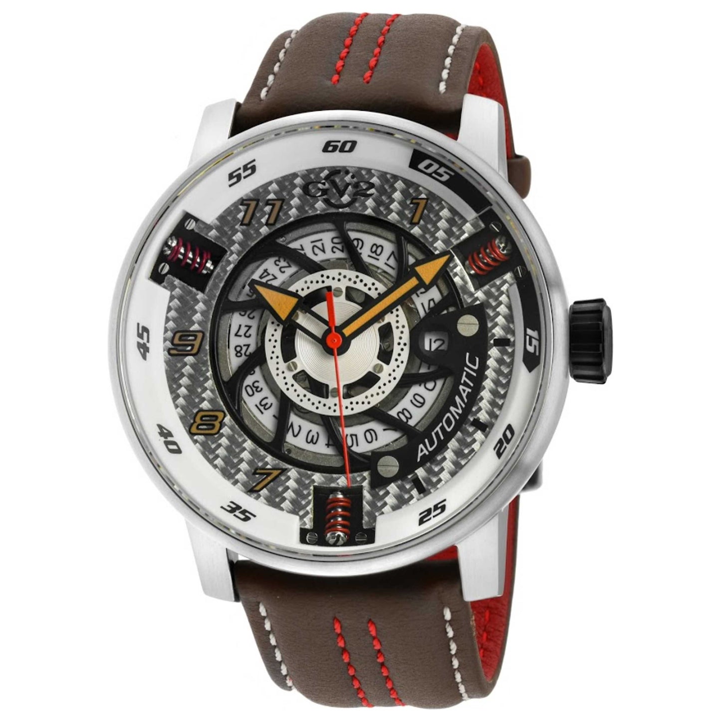 Front view of GV2 by Gevril Motorcycle Men's Automatic Watch 1314