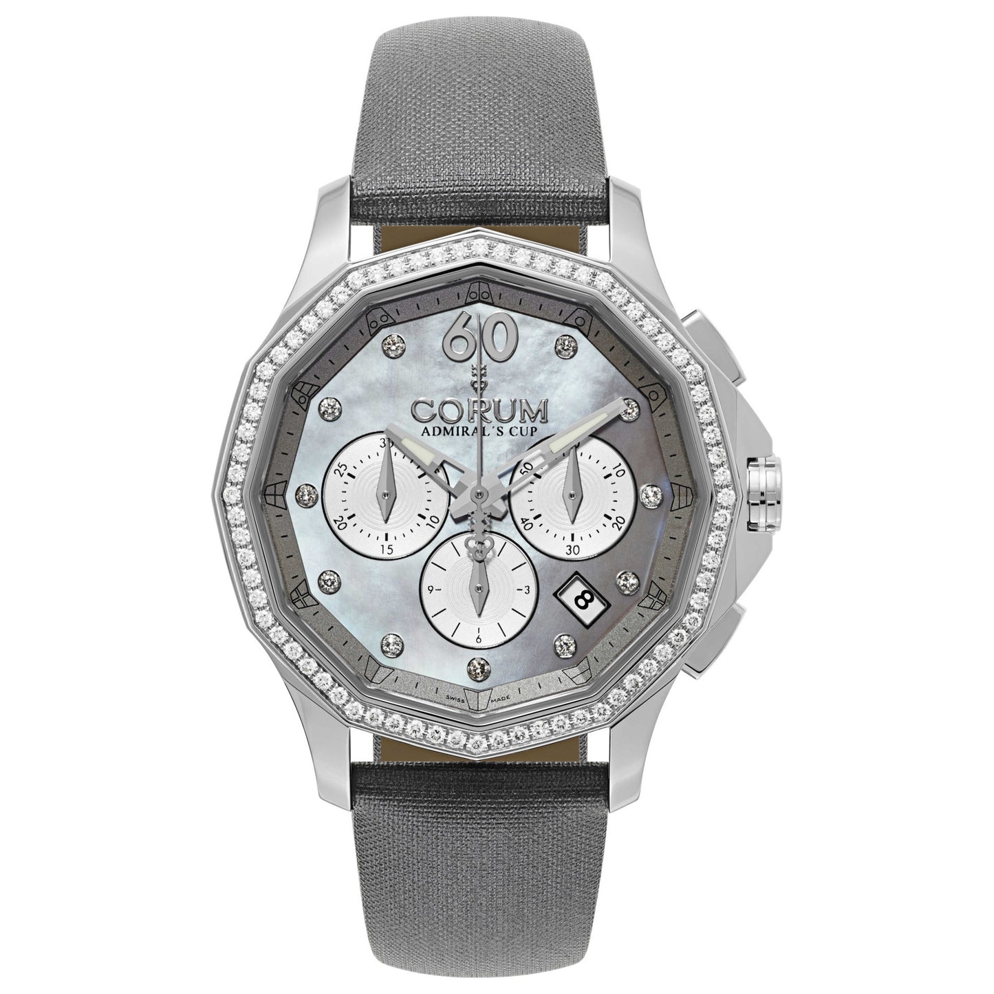 Front view of Corum Admiral's Cup Women's Automatic Watch 132-101-47-F149-PK11