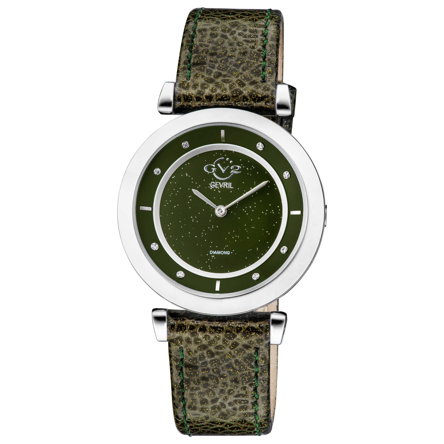 Front view of GV2 by Gevril Lombardy Diamond Women's Quartz Watch 14400
