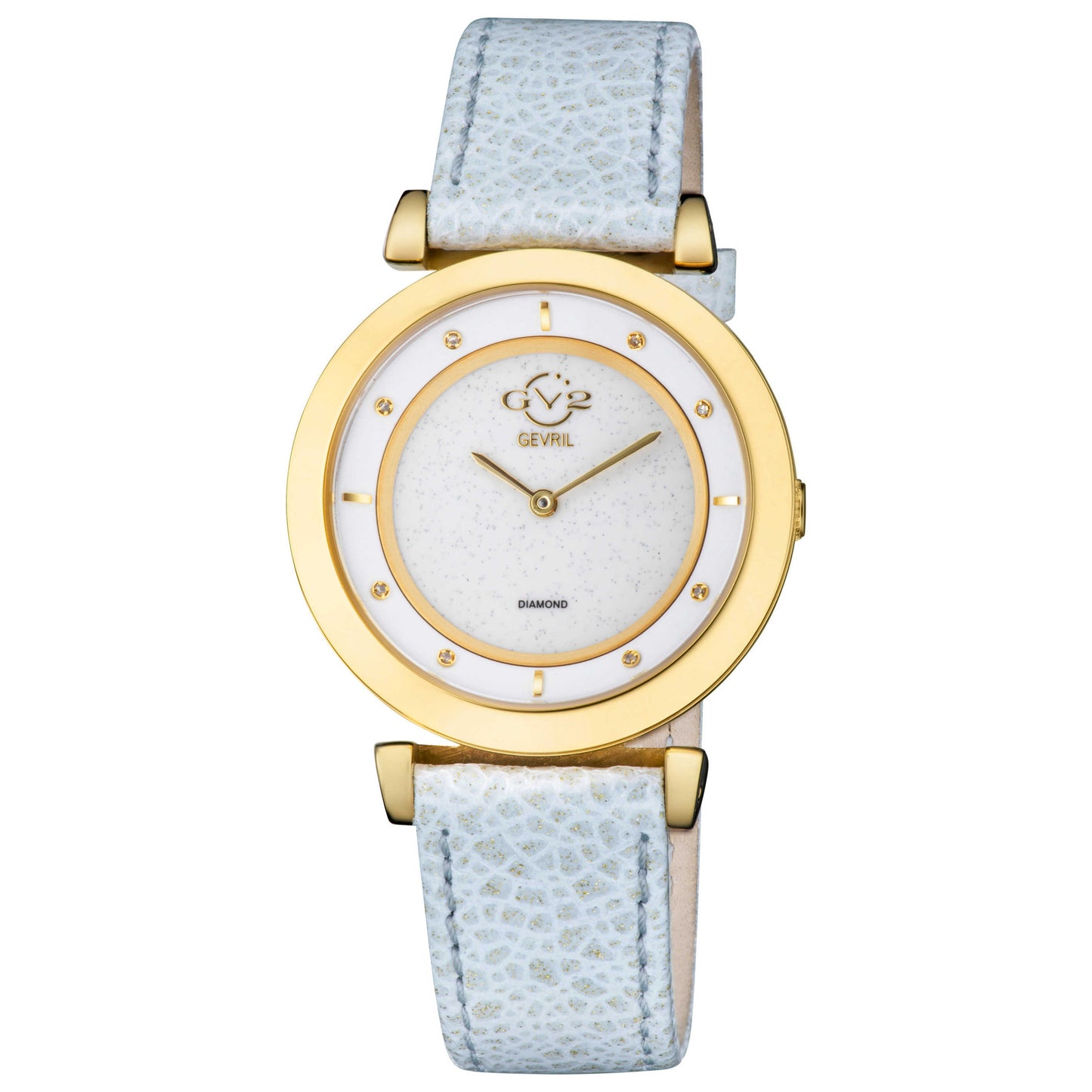 Front view of GV2 by Gevril Lombardy Diamond Women's Quartz Watch 14401