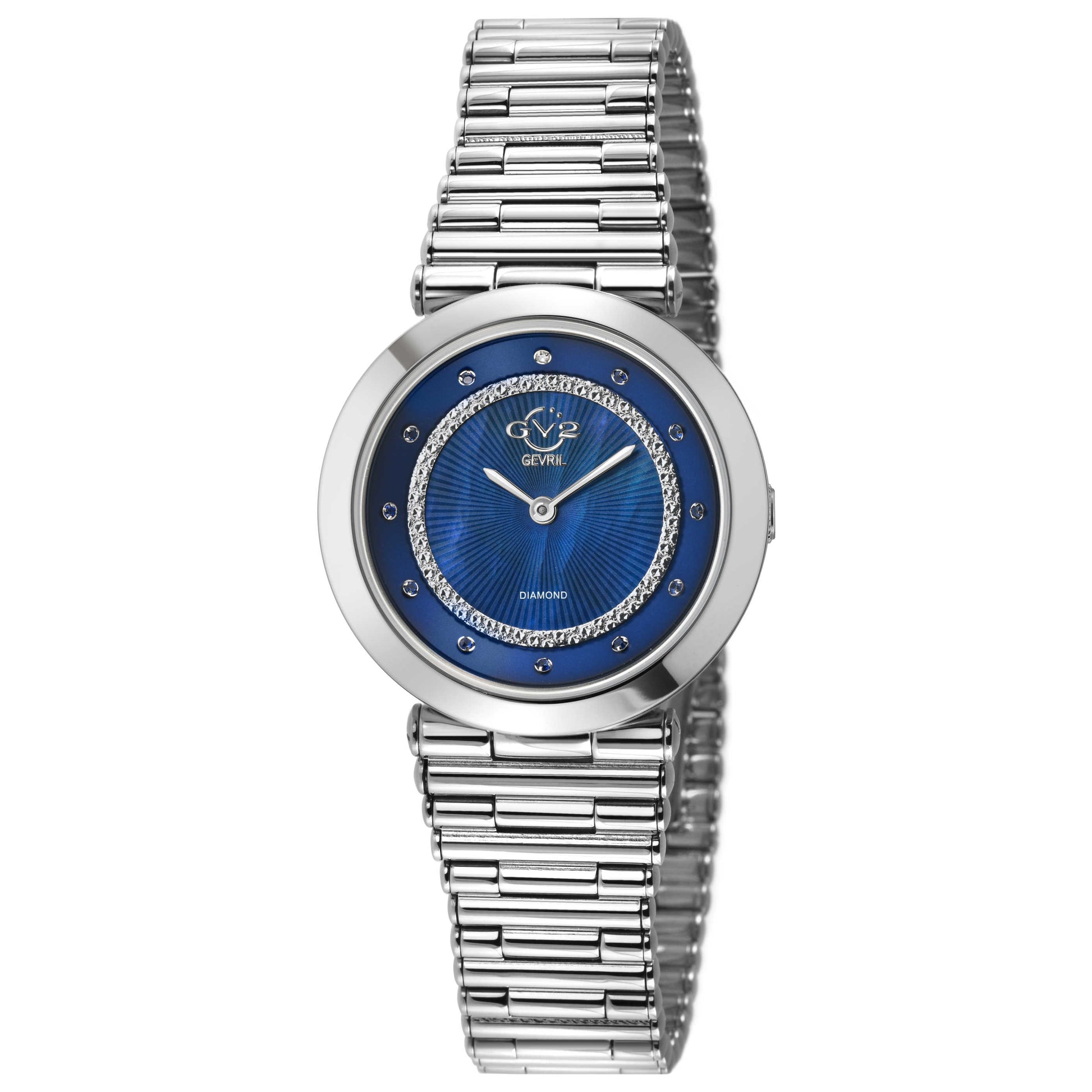 Front view of GV2 by Gevril Burano Diamond Women's Quartz Watch 14411B