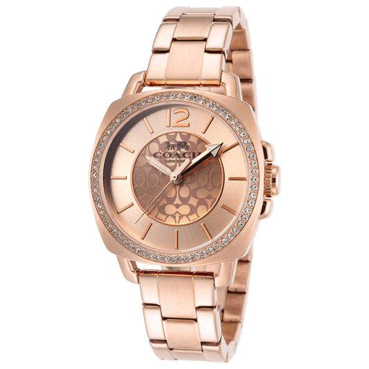Front view of Coach Boyfriend Women's Japanese Quartz (Battery-Powered) Watch 14503142-PO