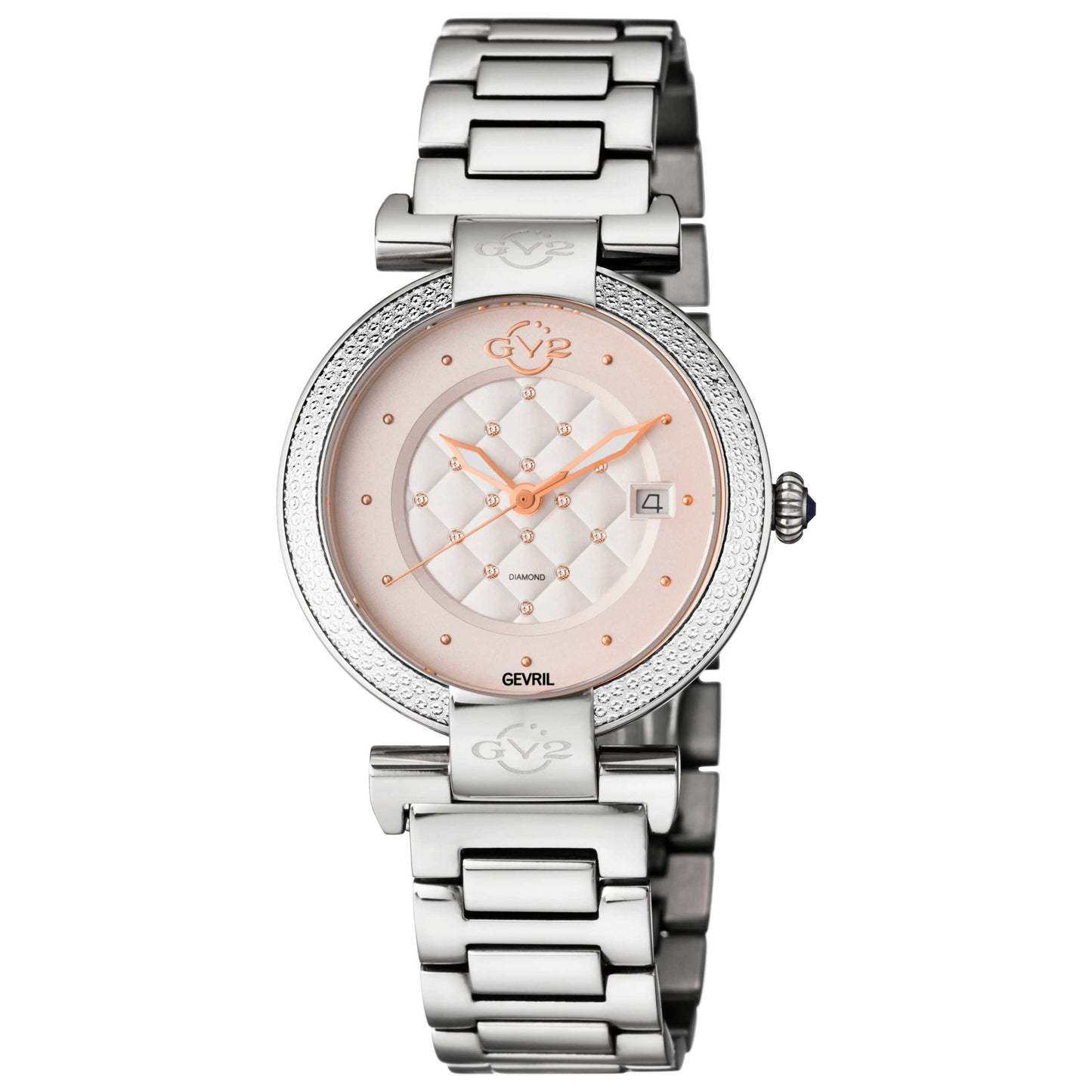 Front view of GV2 by Gevril Berletta Diamond Women's Quartz Watch 1500