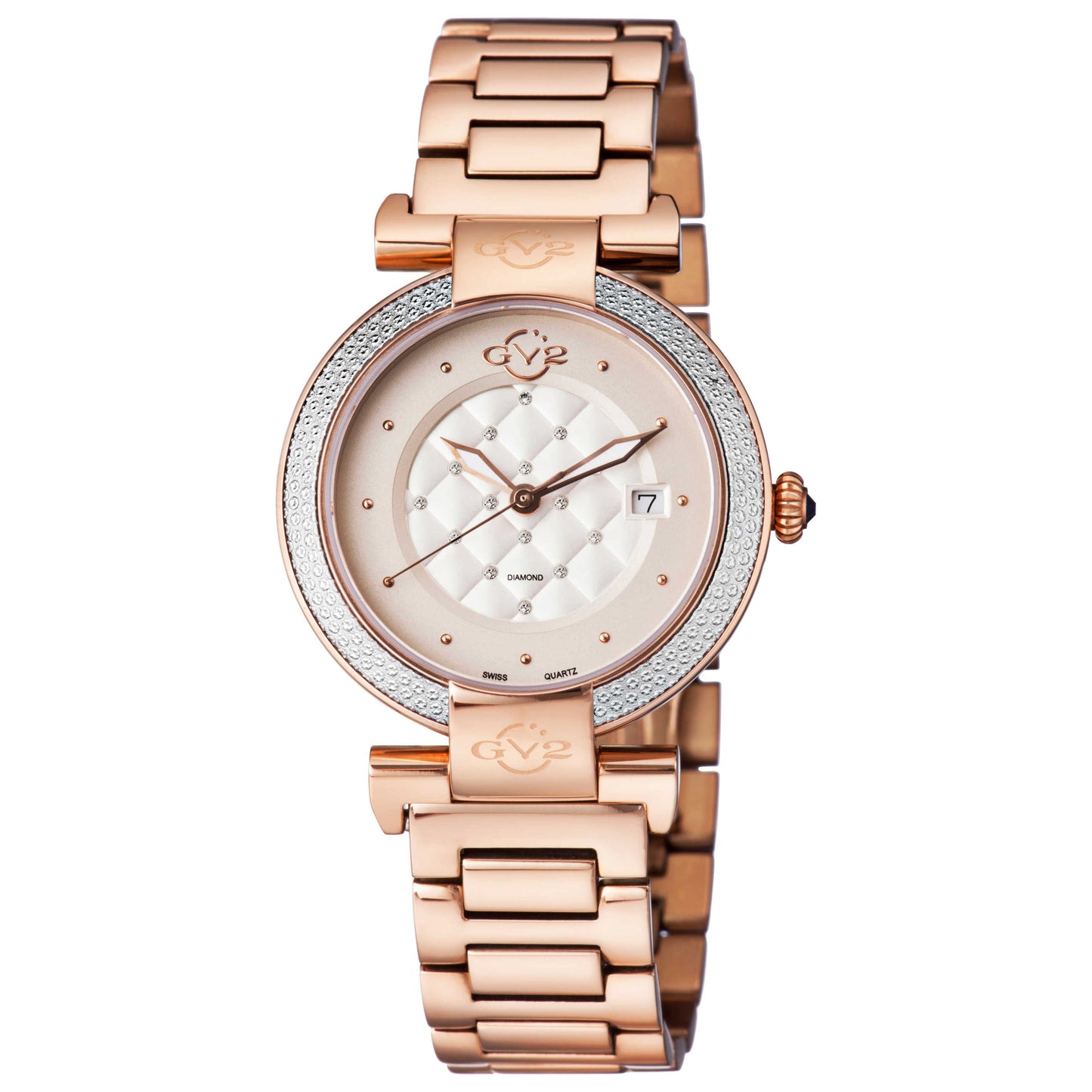 Front view of GV2 by Gevril Berletta Diamond Women's Quartz Watch 1502