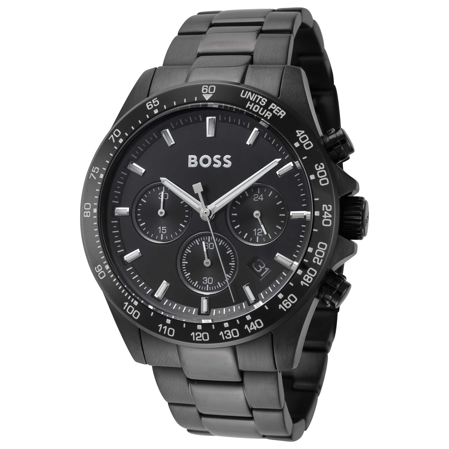 Front view of Hugo Boss Hero Men's Quartz Watch 1513754