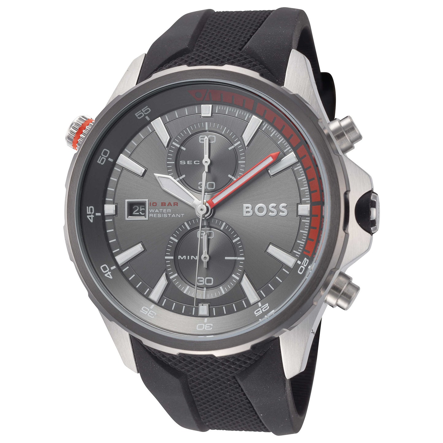 Front view of Hugo Boss Globetrotter Men's Quartz Watch 1513931