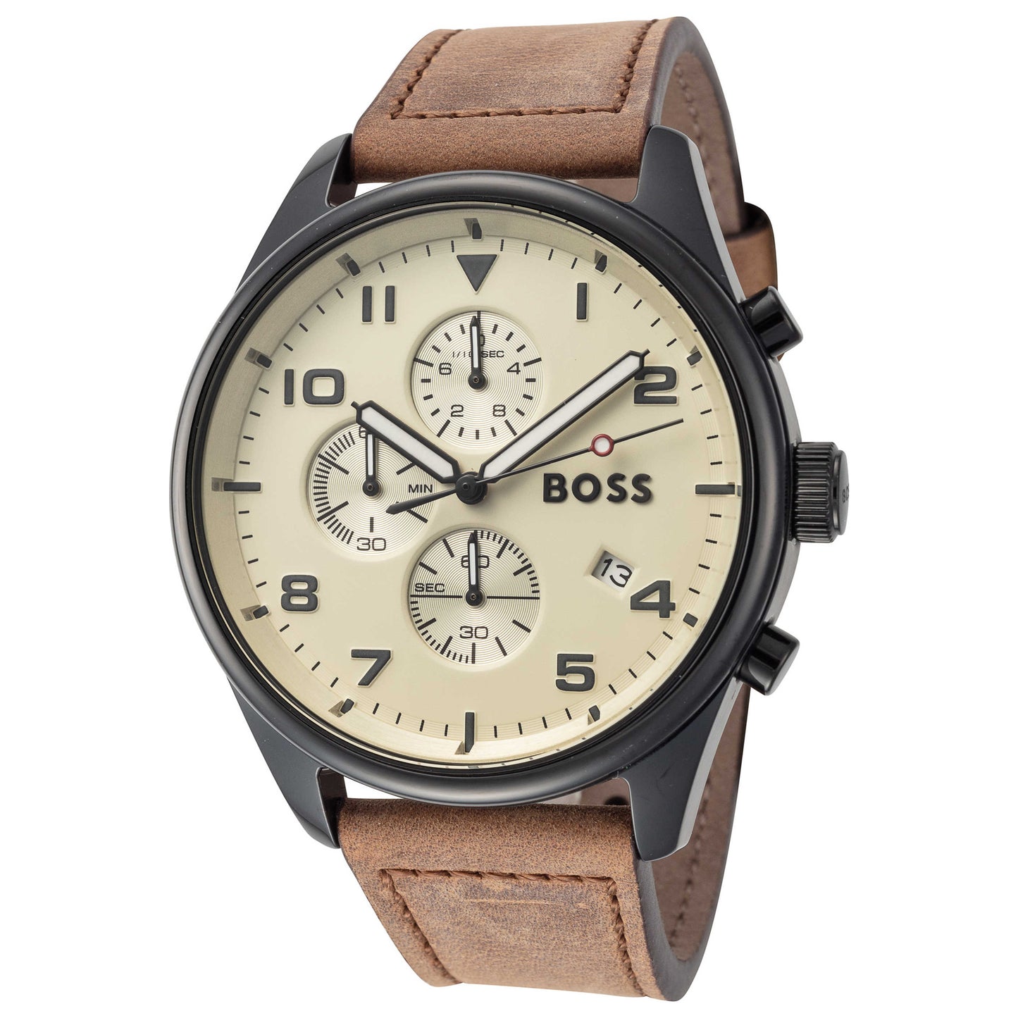 Front view of Hugo Boss View Men's Quartz Watch 1513990