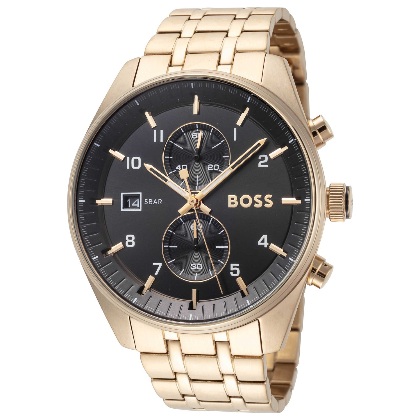 Front view of Hugo Boss Skytraveller Men's Quartz Watch 1514152