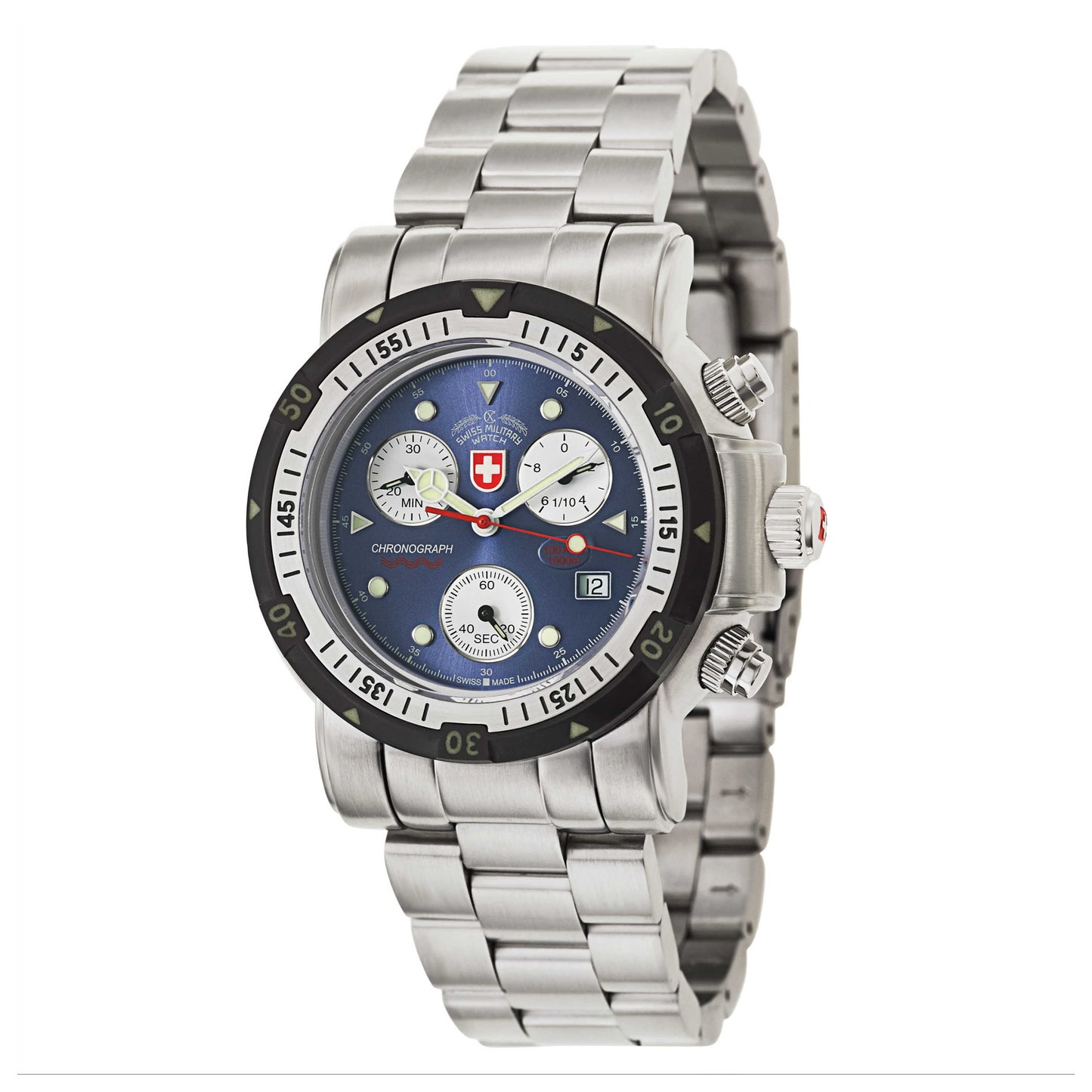 Front view of Swiss Military Seawolf I Men's Swiss Quartz (Battery-Powered) Watch 1727