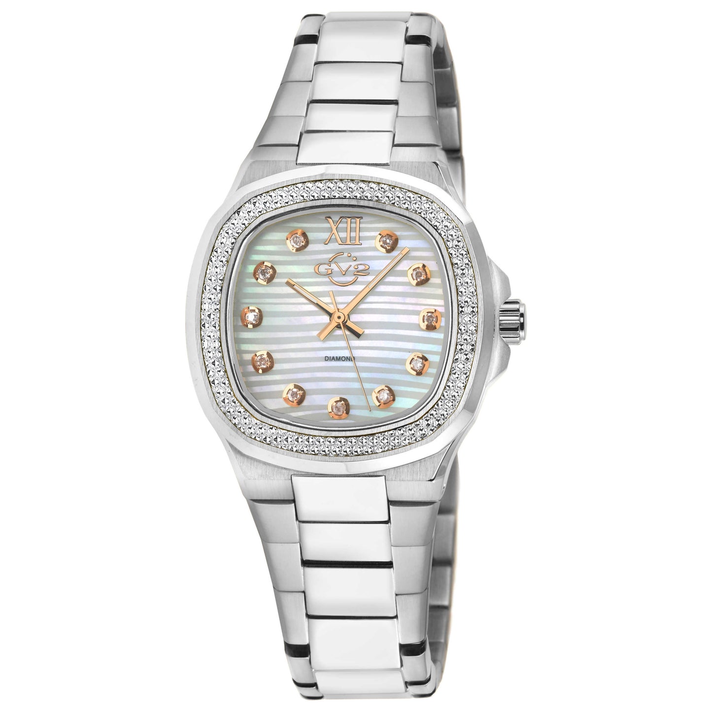 Front view of GV2 by Gevril Potente Diamond Women's Quartz Watch 18201B