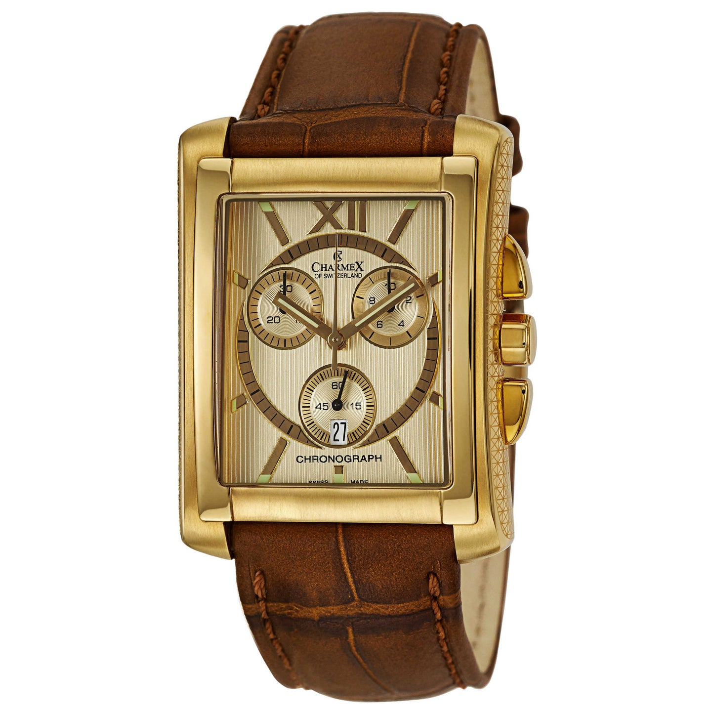 Front view of Charmex Milano Men's Swiss Quartz (Battery-Powered) Watch 1821