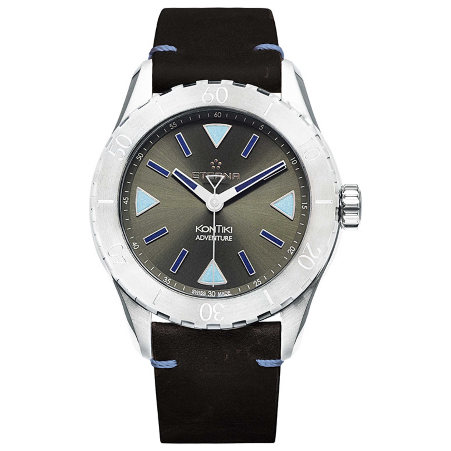 Front view of Eterna KonTiki Men's Automatic Watch 1910-41-40-1429
