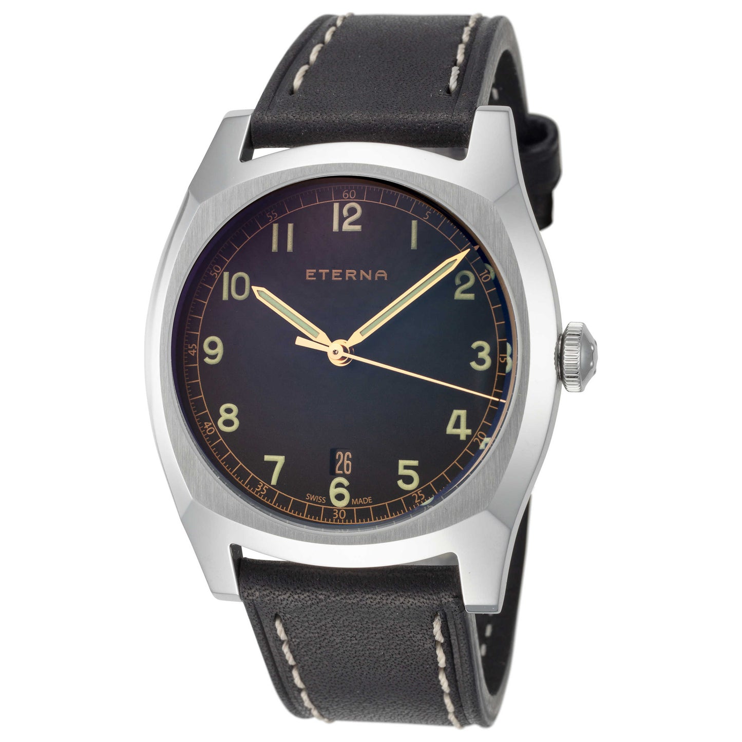 Front view of Eterna Heritage Men's Automatic Watch 1939-41-46-1298